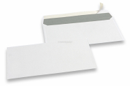 Koperty papierowe białe, 110 x 220 mm (DL), gram. 80, zamknięcie na pasek, masa jednej koperty około 4 g.  | Krainakopert.pl