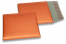 Koperty bąbelkowe ECO metaliczne matowe - pomarańczowy 165 x 165 mm | Krainakopert.pl