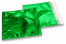 Koperty foliowe metalizowane holograficzny zielony - 220 x 220 mm | Krainakopert.pl
