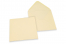 Kolorowe koperty na życzenia - biały kość słoniowa, 155 x 155 mm | Krainakopert.pl