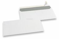 Koperty papierowe białe, 110 x 220 mm (DL), gram. 80, zamknięcie na pasek, masa jednej koperty około 4 g.  | Krainakopert.pl