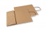 Papierowe torby ze skręcanym uchwytem - brązowy, 240 x 110 x 310 mm, 100 g | Krainakopert.pl