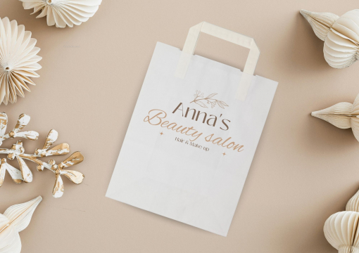 Papierowe torby z płaskim uchwytem | Krainakopert.pl