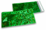 Koperty foliowe metalizowane holograficzny zielony - 114 x 229 mm | Krainakopert.pl