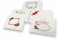 Bożonarodzeniowe koperty bąbelkowe białe – motywy bożonarodzeniowe | Krainakopert.pl
