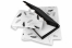 Czarne składane kartony wysyłkowe - przykład z papier prezentowy | Krainakopert.pl