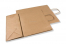 Papierowe torby ze skręcanym uchwytem - brązowy, 320 x 140 x 420 mm, 100 g | Krainakopert.pl