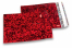 Koperty foliowe metalizowane holograficzny czerwony - 114 x 162 mm | Krainakopert.pl