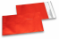 Koperty foliowe metalizowane matowe czerwone - 114 x 162 mm | Krainakopert.pl