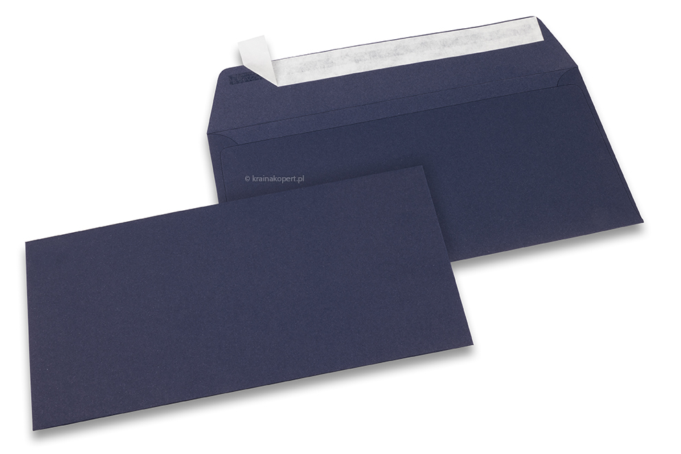 Koperty papierowe kolorowe - granatowe, 110 x 220 mm