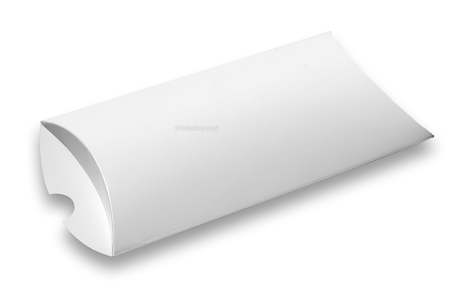 Pudełka kolorowe typu poduszka - białe