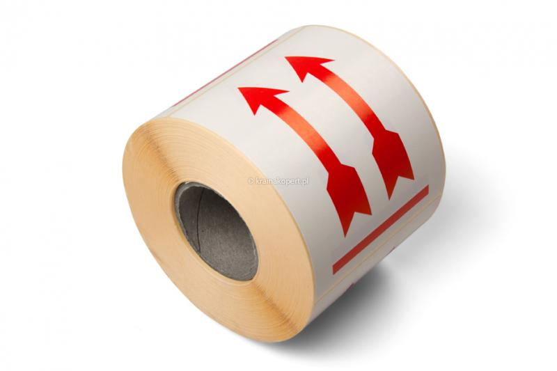 Etykiety na opakowania - Góra: strzałki - 90 x 115 mm