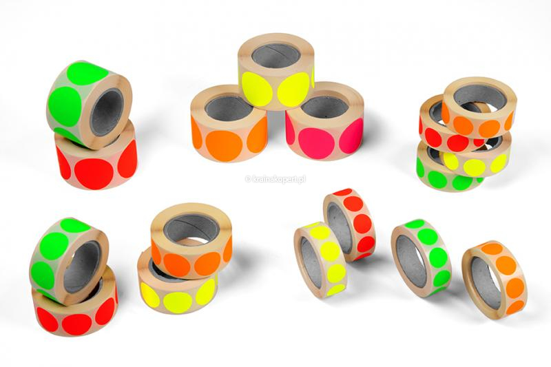 Kolorowe etykiety okrągłe 