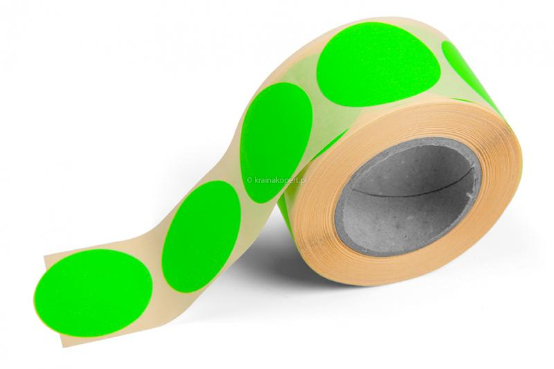 Kolorowe etykiety okrągłe - zielone