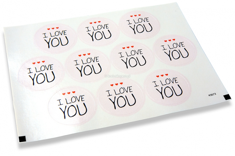 Naklejki związane z miłością - I love you