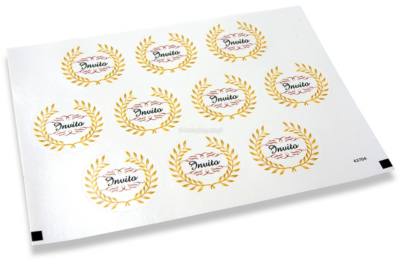 Naklejki na koperty na zaproszenia na imprezę - invito