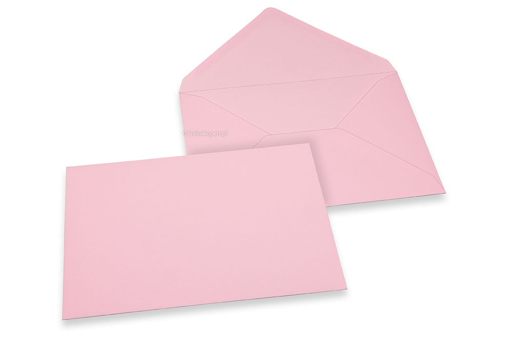 Kolorowe koperty na życzenia - jasnoróżowy, 162 x 229 mm