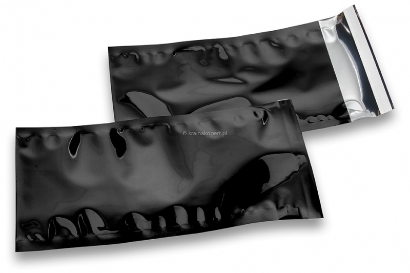 Koperty foliowe metalizowane czarny - 114 x 229 mm