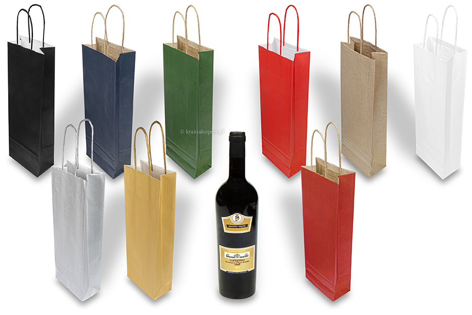 Papierowe torebki na wino