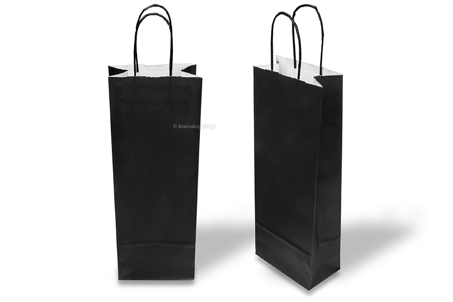 Papierowe torebki na wino - czarne
