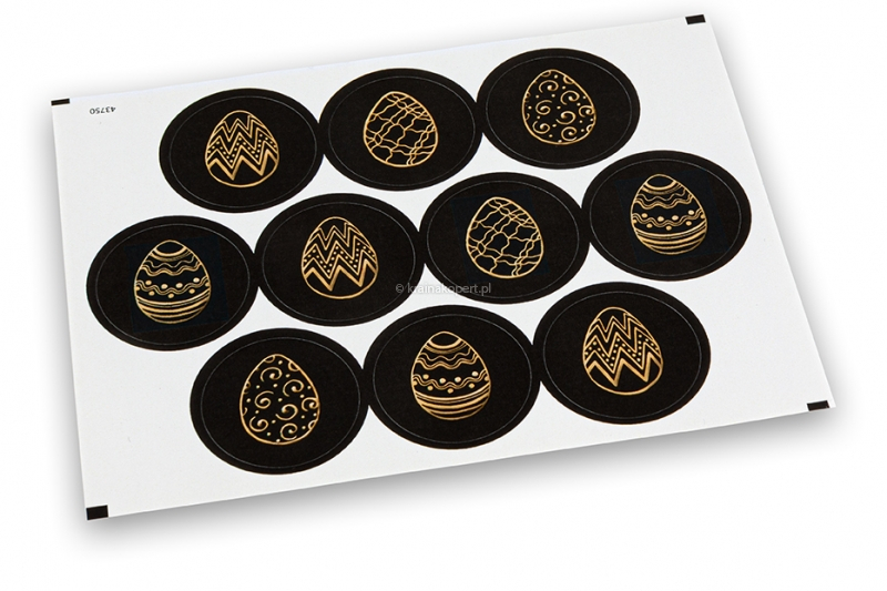 Pieczęcie wielkanocne - czarny + złoty żółty