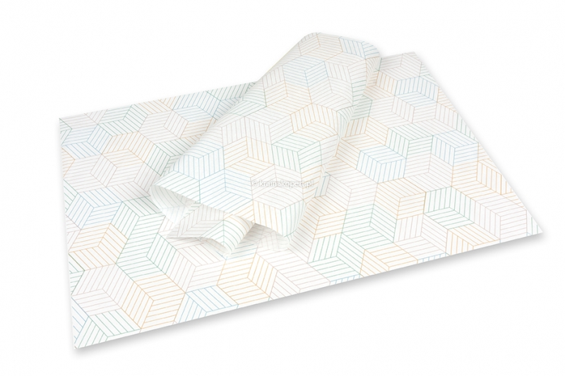 Papier prezentowy - kolorowe kostki