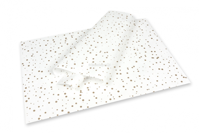 Papier prezentowy - kropki złote