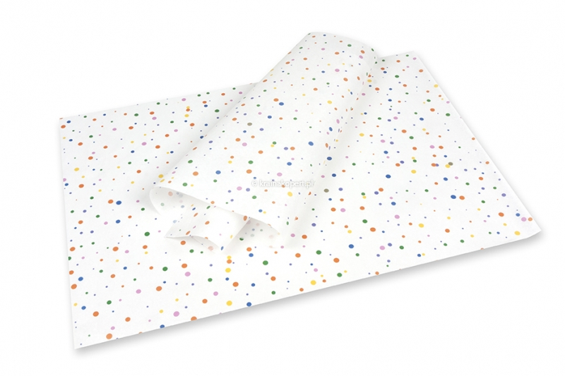 Papier prezentowy - kolorowe kropki