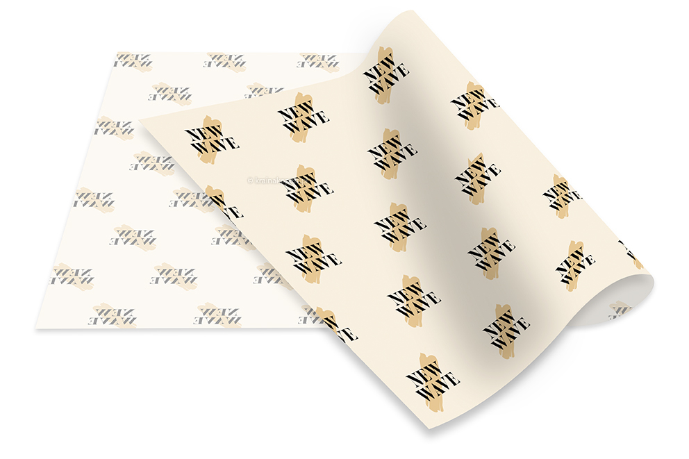 Papier do pakowania z nadrukiem - z nadrukiem jako przykład