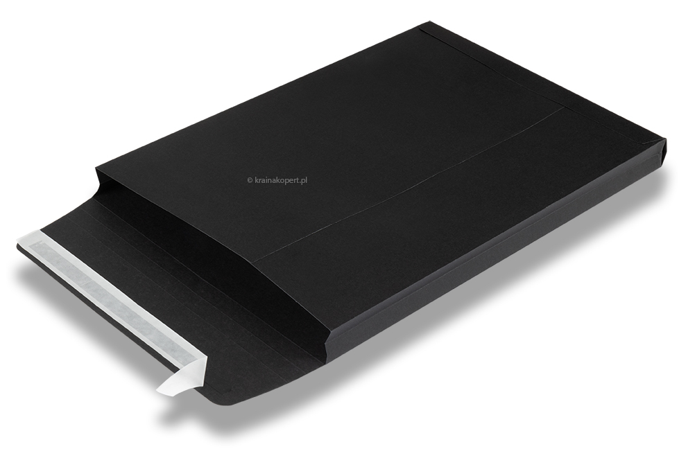 Koperty rozszerzane ze spodem w kształcie litery V - czarny, 229 x 324 x 25 mm