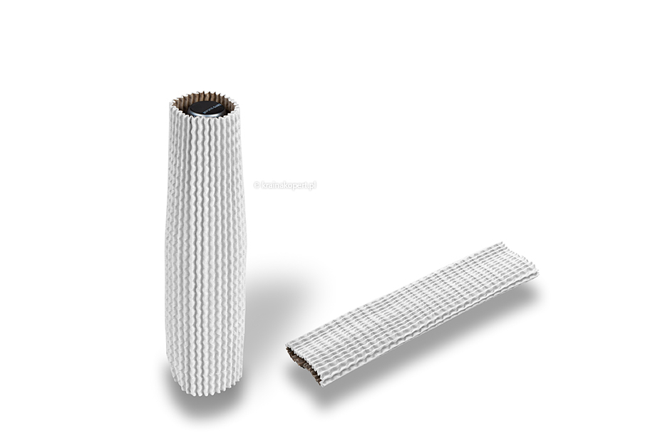 Tekturowe osłony ochronne wysoka biel - 23 cm wysokości: dla średnicy od 3,5 cm do 5,5 cm