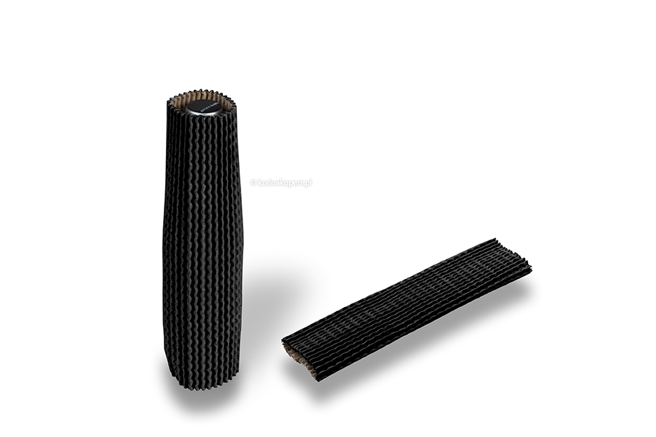 Tekturowe osłony ochronne czarny - 23 cm wysokości: dla średnicy od 3,5 cm do 5,5 cm