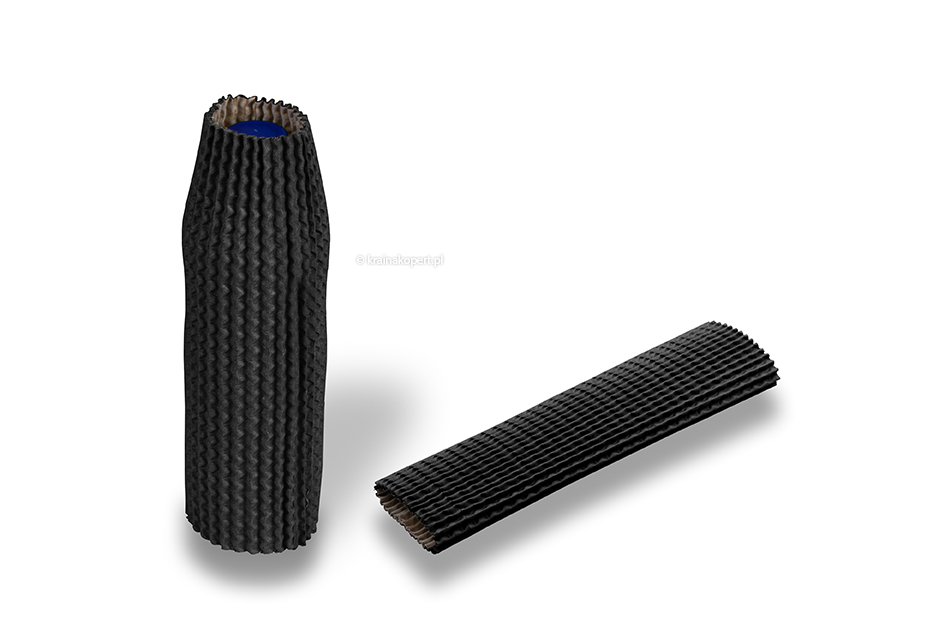 Tekturowe osłony ochronne czarny - 24 cm wysokości: dla średnicy od 5 cm do 7 cm