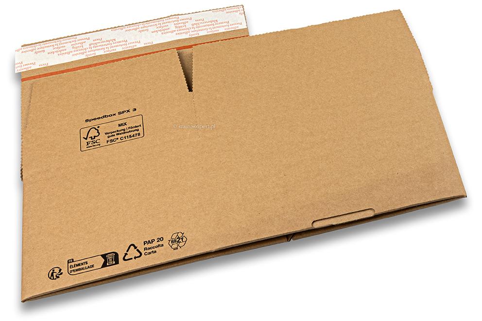 Pudełko kartonowe - brązowy, 213 x 153 x 109 mm - SPX3