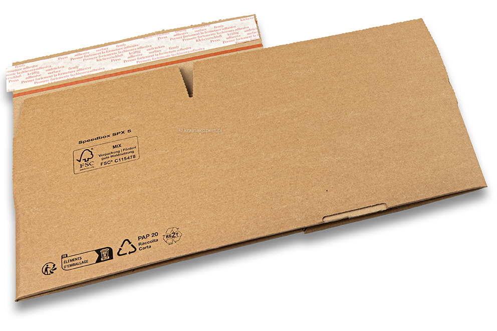 Pudełko kartonowe - brązowy, 230 x 130 x 80 mm - SPX5