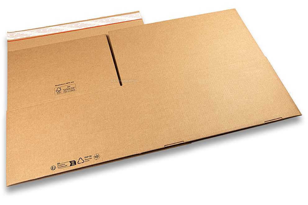 Pudełko kartonowe - brązowy, 430 x 300 x 200 mm - SPX25